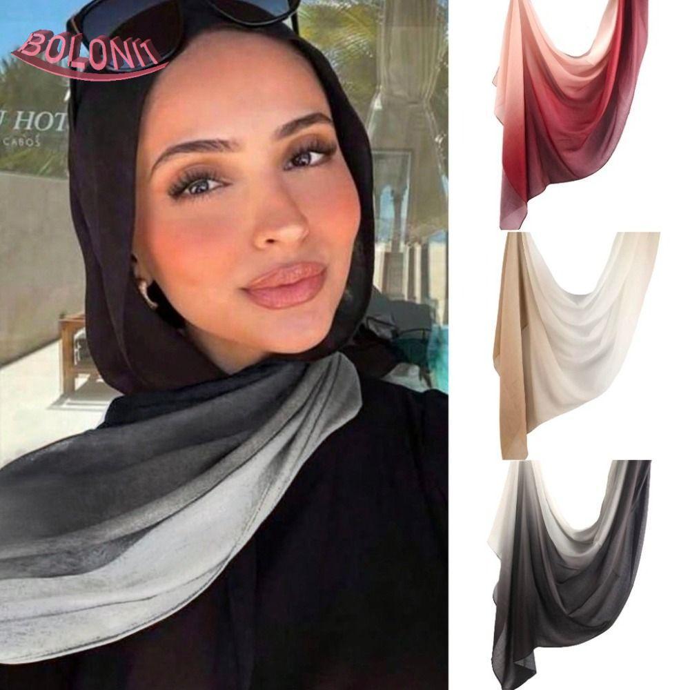 ผ้าโพกหัวลาย.Gradient.Color สำหรับผู้หญิง ใช้ได้ทั้งเป็น hijab และผ้า ...