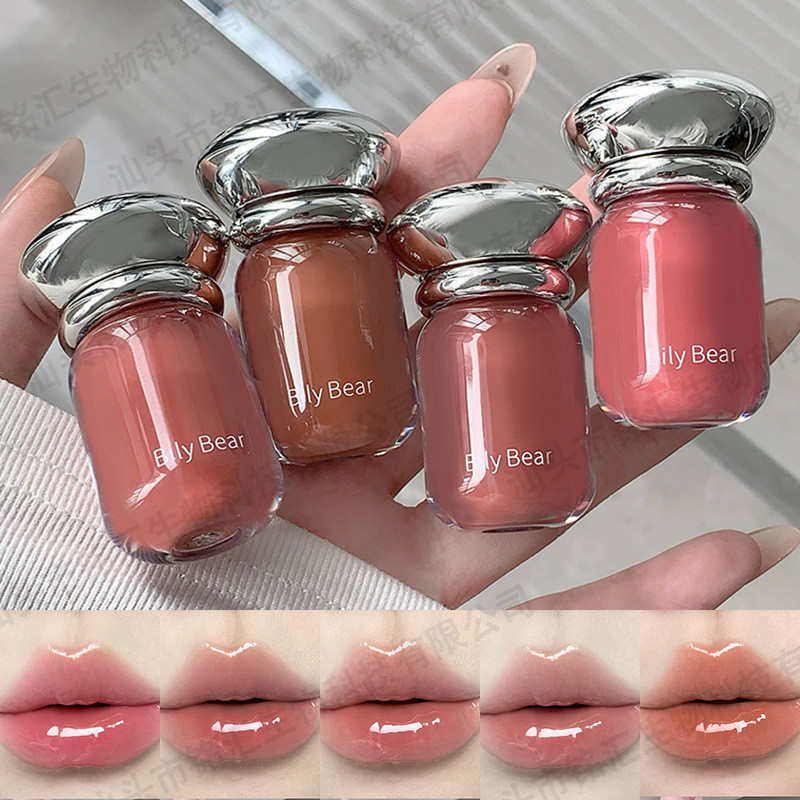 Bily Bear Color Lock Jelly Lip Glaze ลิปสติกแก้วให้ความชุ่มชื้น ...