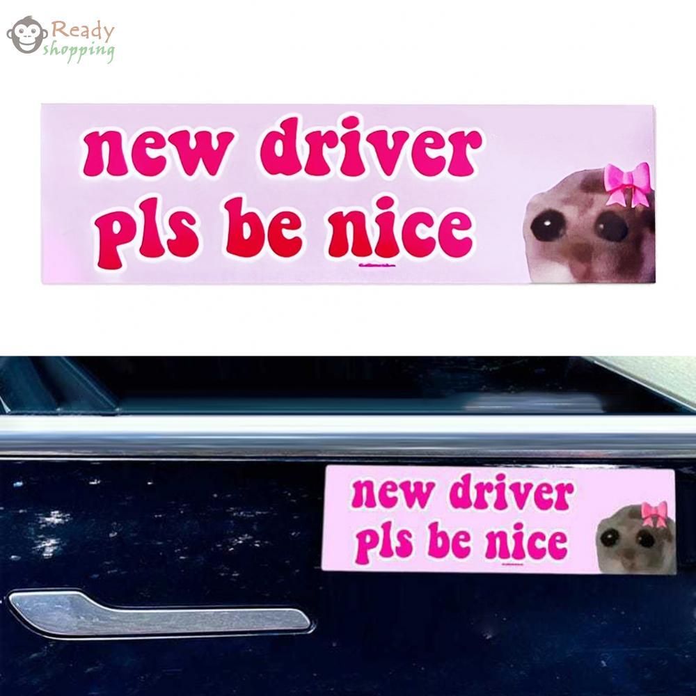 ไดรเวอร์ใหม่การออกแบบจับตา Nice Driver สติ๊กเกอร์ติดรถยนต์ Safer ...