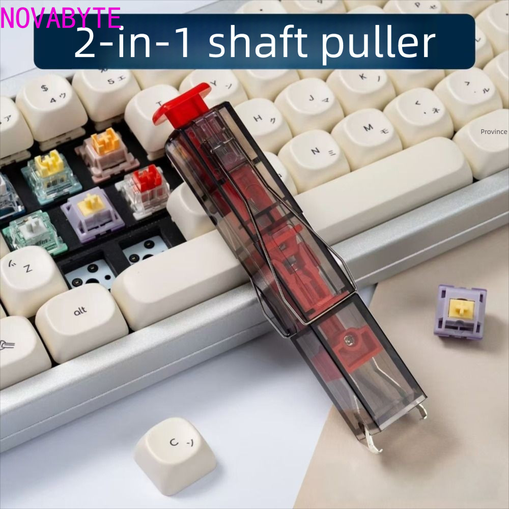 NOVABYTE Keys Caps Puller, 2 in 1 Multifunctional Keyboard Switch ...