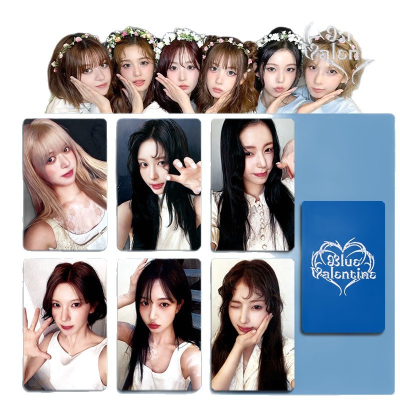 6pcs NMIXX Blue Valentine Photocards Fe3O4 ส่งต่อ MK SW BREAK DASH ...