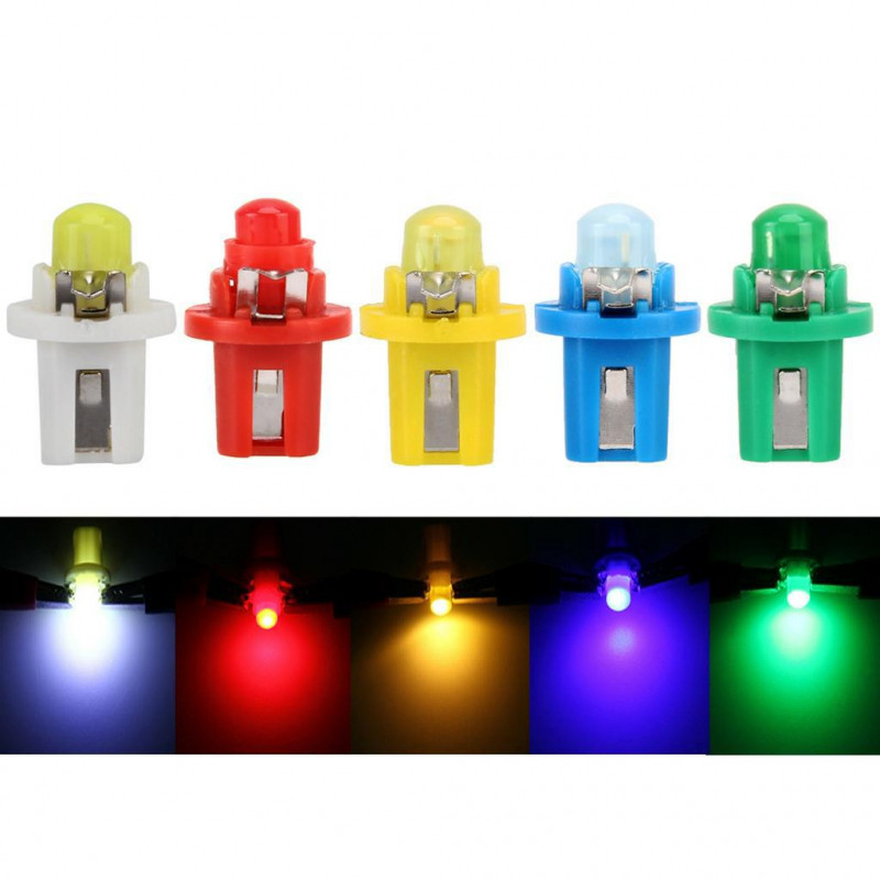5 x ยานยนต์หลอดไฟ LED T5 b8.5 12v ชุดโคมไฟแดชบอร์ดรถยนต์ | Shopee Thailand
