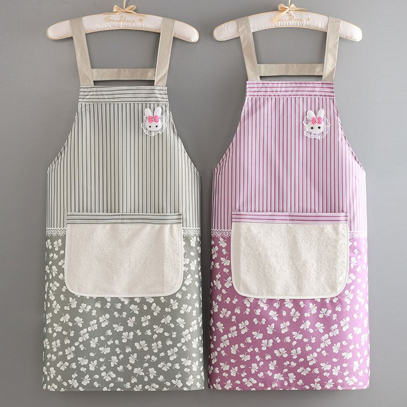 Home Kitchen Strap-On กันน้ํา Oil-Proof ผ้ากันเปื้อน Unisex น่ารักสไตล์ ...