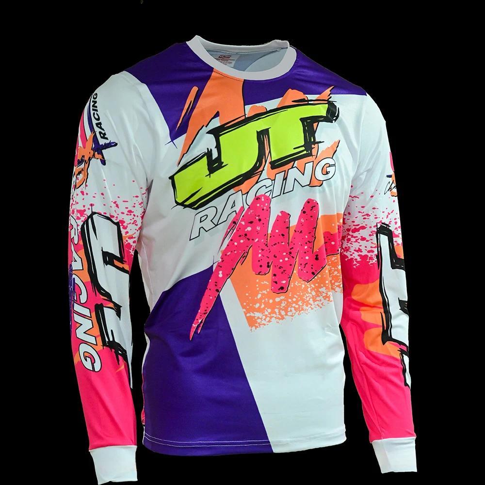 3D Print Colorful Graphic JT Racing Jersey Fashion Cool Outdoor ...