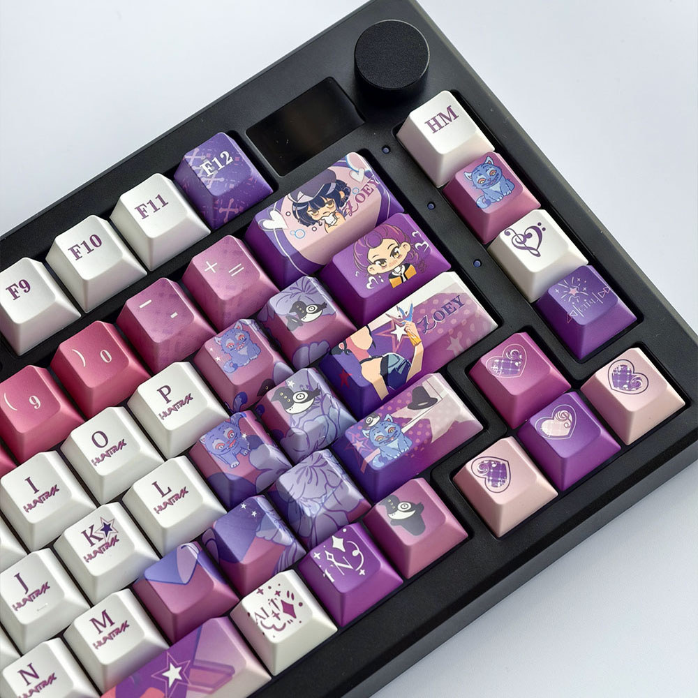 HUNTR/X Keycaps 130 คีย์ MOA/เชอร์รี่โปรไฟล์ PBT Dye Sublimation Aula ...