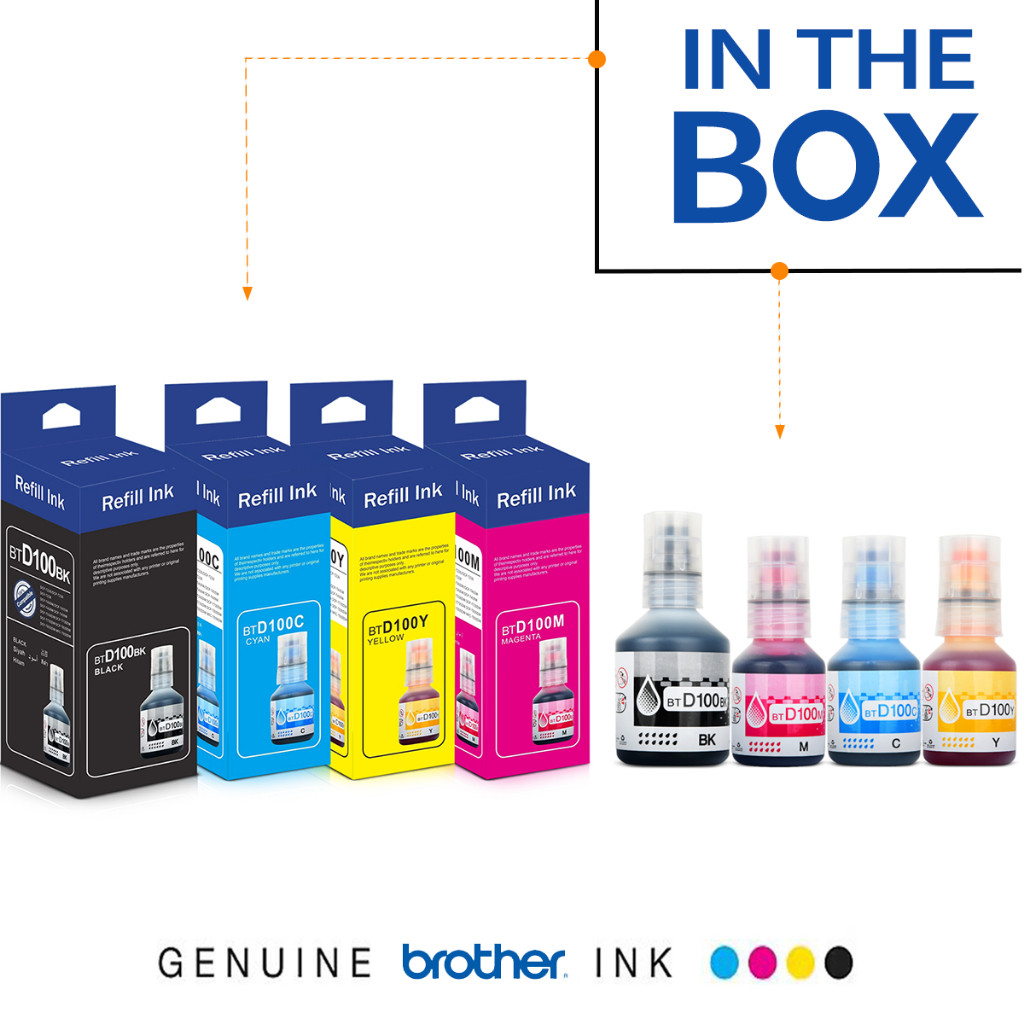 หมึก Brother BTD100BK สีดำ BT100 Inks Toners DCP-T430W T530DW T536DW ...