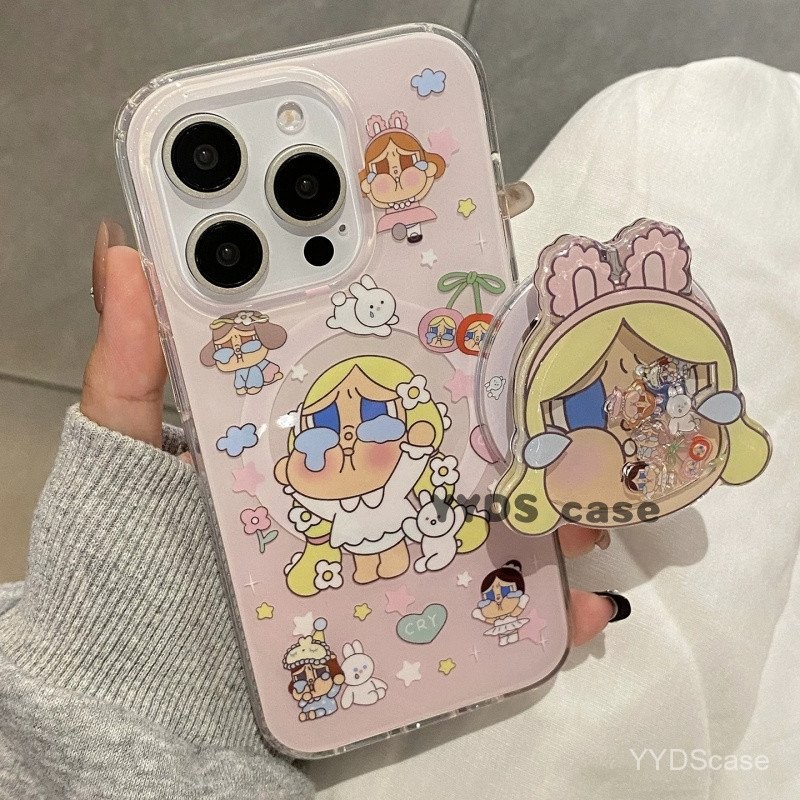Maid Crybaby เคสโทรศัพท์แม่เหล็กน่ารัก popmart ขาตั้งกันกระแทก iPhone ...