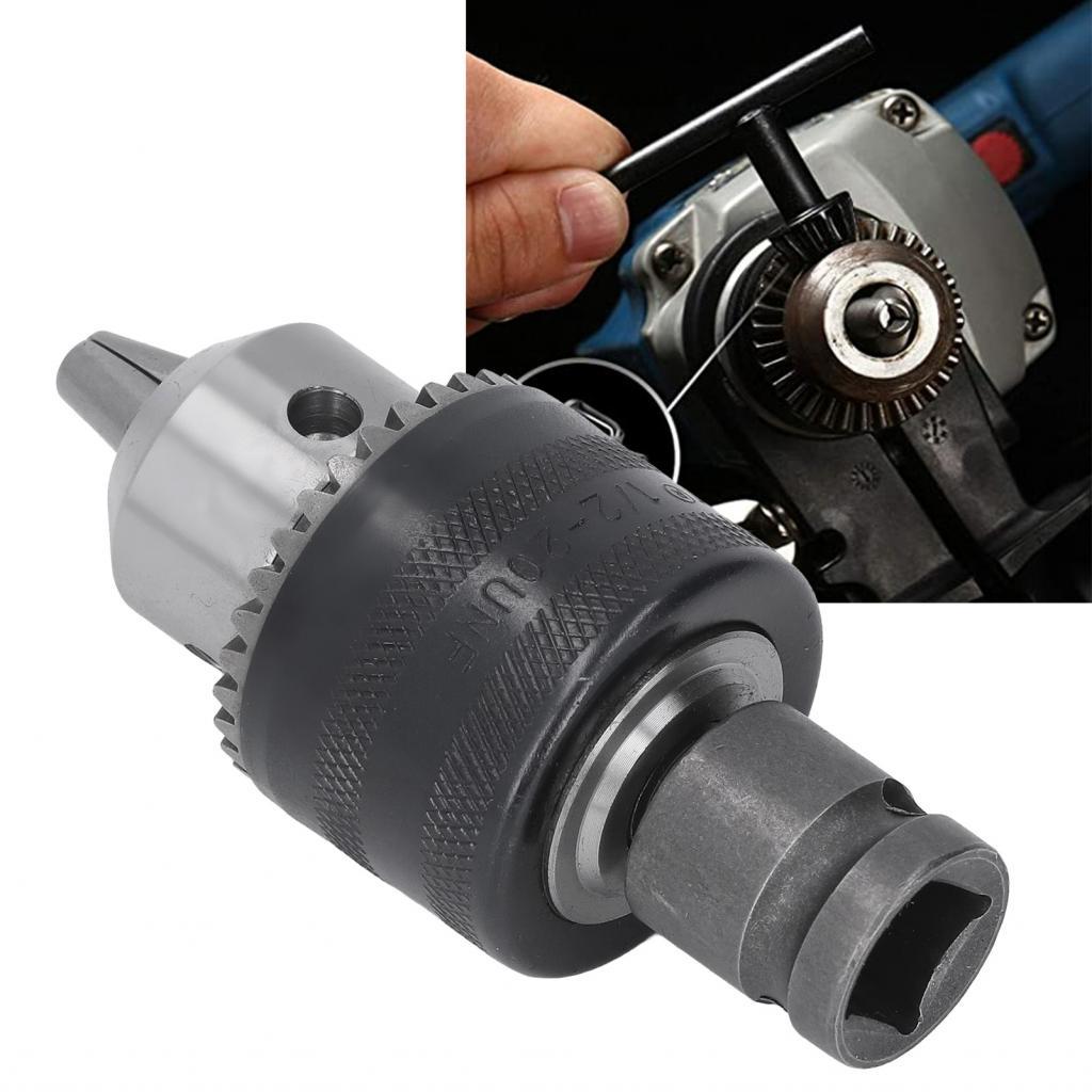 Meily_fun.th 1/2in Impact Driver Chuck Hex Adapter 3 Jaw สำหรับเจาะหนัก ...