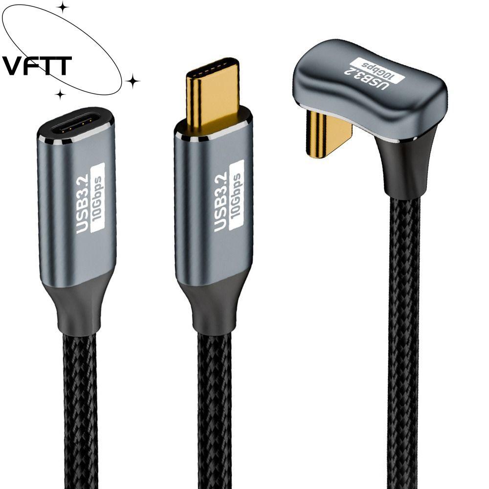 VFTT สาย USB 3.1 Gen 2 Type-C, ข้อศอก PD 100W OTG Data Cord, Emark Chip ...