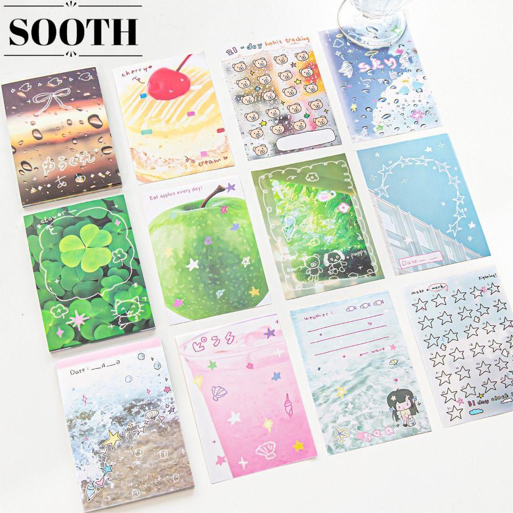 SOOTH Memo Pads, 60 แผ่นการ์ตูนไดอารี่ Notepad, ของขวัญรอบ Dream Series ...