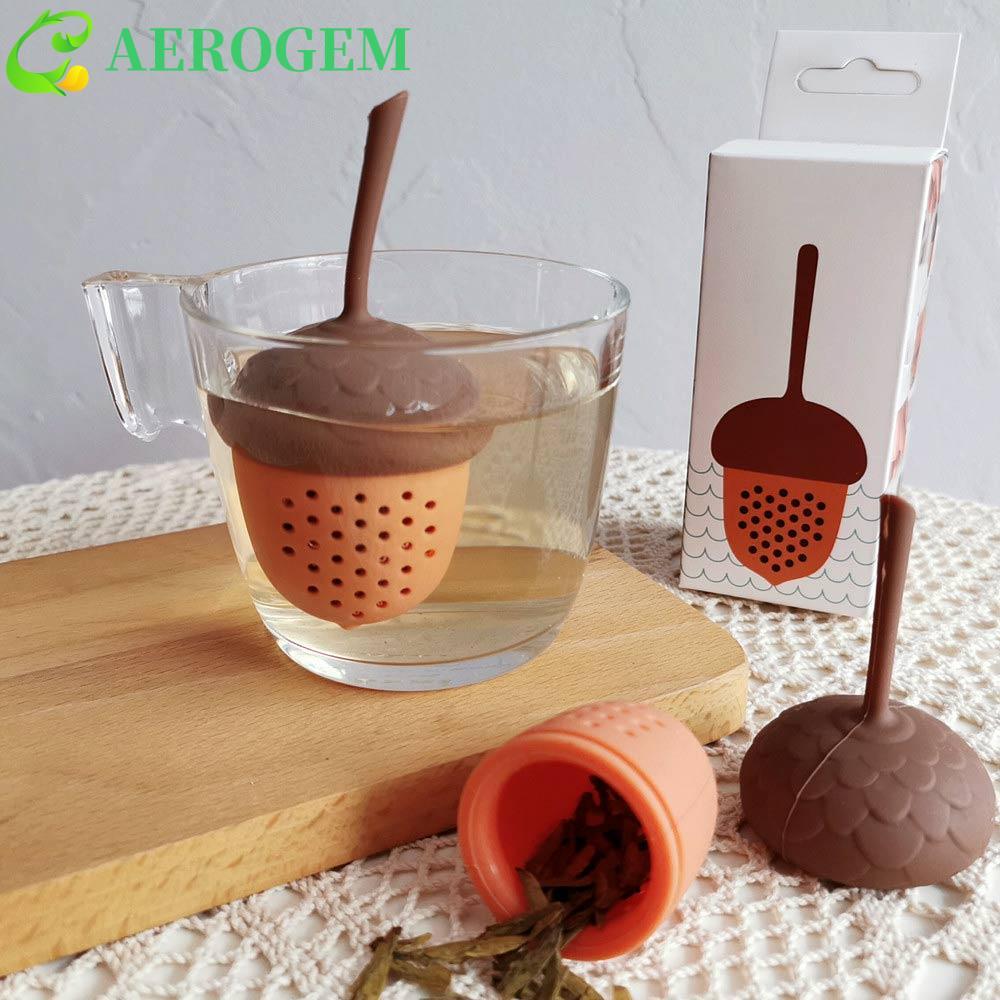 AEROGEM Oak Nut Tea Infuser, ทนต่ออุณหภูมิสูง Soft Acorn ที่กรองชา ...