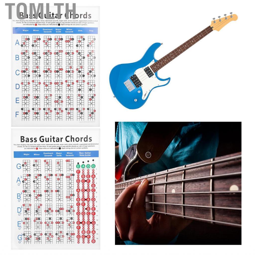 Tomlth Bass Poster Instrument Note Chart กีตาร์ 12 คีย์ตะวันตกมาตรฐาน ...