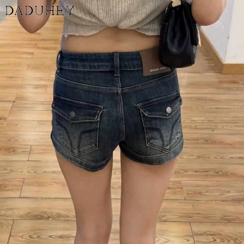 DaDuHey Jeans Women's Summer New Blue Gray Distressed Design ...