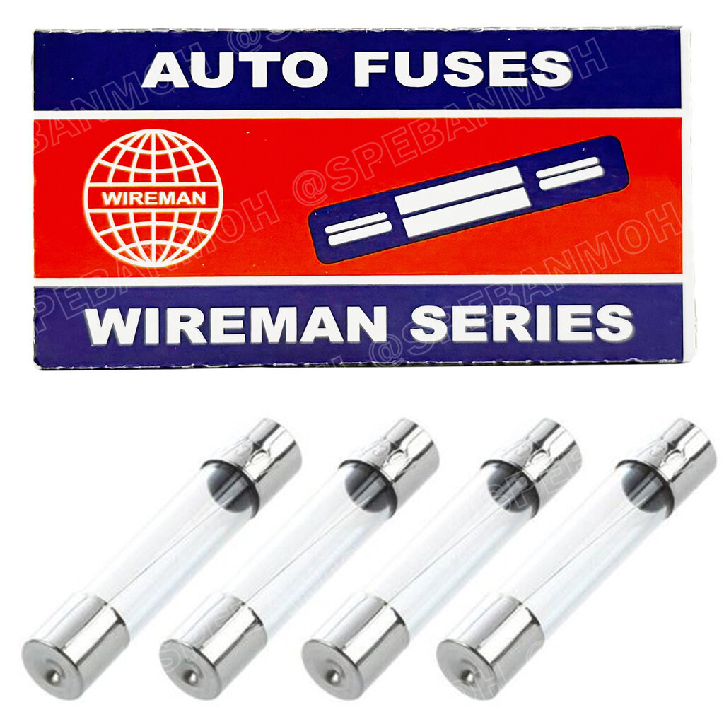 [ 10ชิ้น/กล่อง ] ฟิวส์หลอดแก้ว FGS FGL Wireman Auto Fuse 5x20mm 6x30mm ...