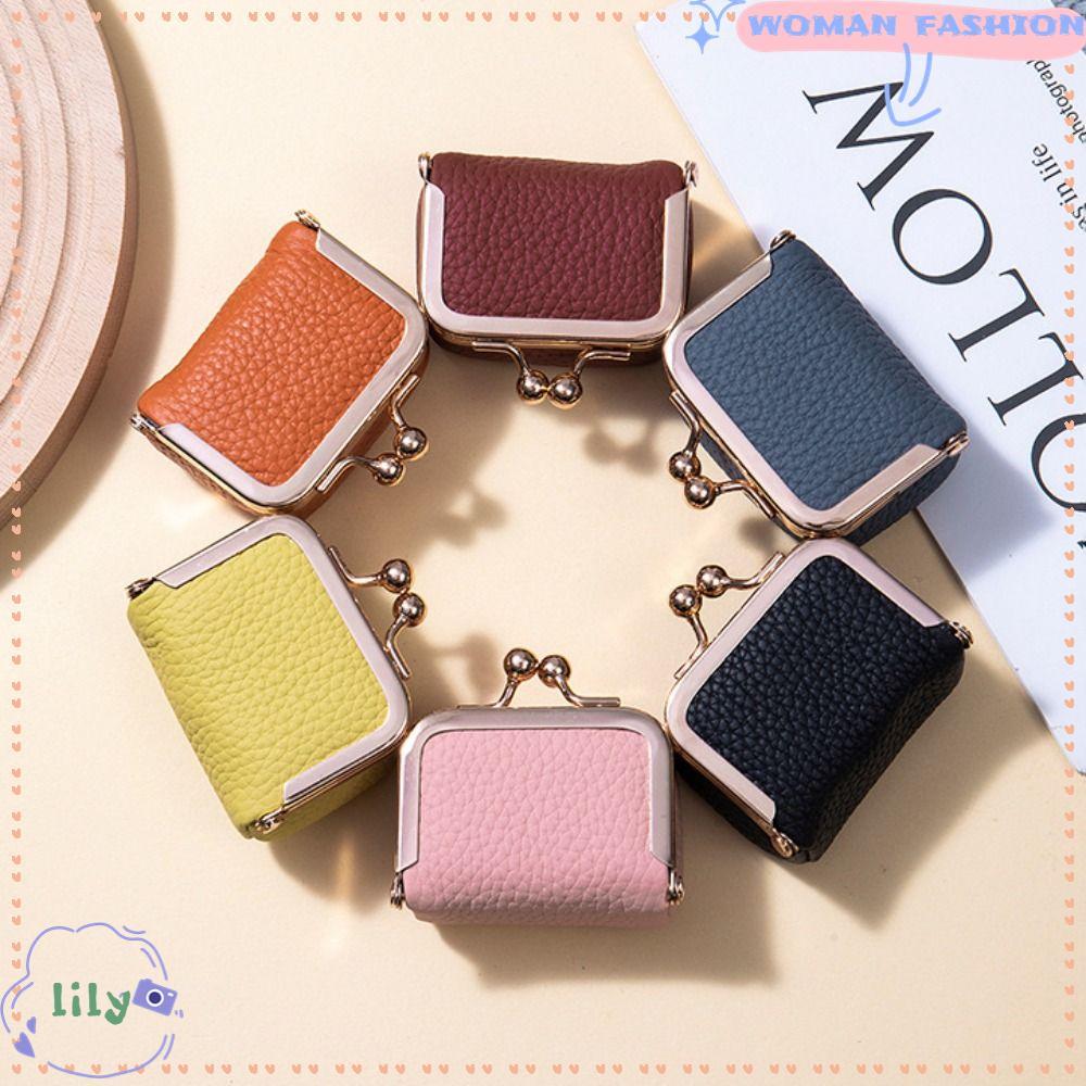 กระเป๋าเงินเล็ก Lily แบบ Mini Kiss Lock ดีไซน์คลาสสิก เปลี่ยนหนังแท้สี ...