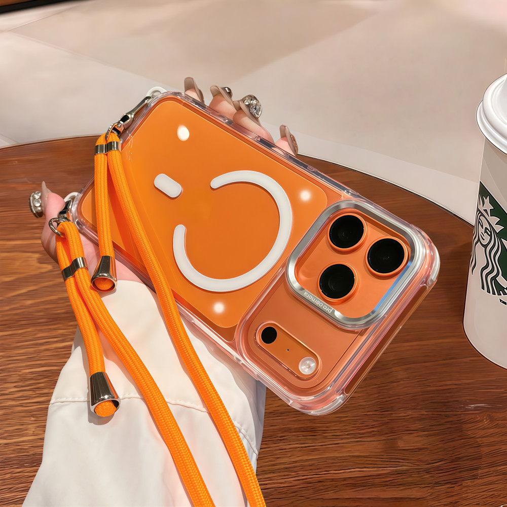 คุณภาพสูง Anti DROP แม่เหล็ก crossbody โปร่งใสเคสโทรศัพท์สําหรับ iPhone ...