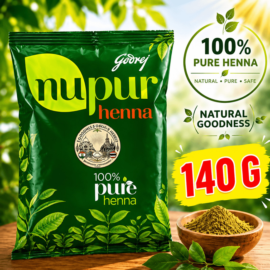 เฮนน่าธรรมชาติ100% godrej Henna Nupur 100% natural 75g /140g