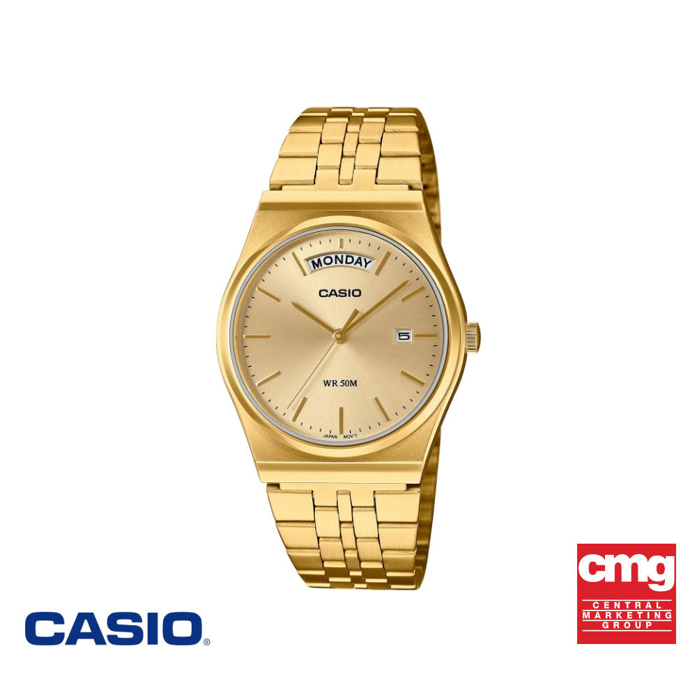 CASIO นาฬิกาข้อมือ CASIO รุ่น MTP-B146G-9AVDF สเตนเลสสตีล สีทอง
