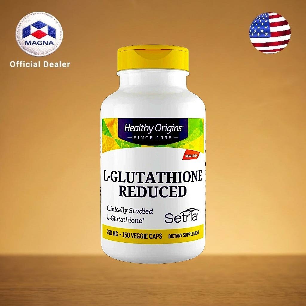 เฮลท์ตี้ ออริจินส์ แอล-กลูต้าไธโอน 250 mg แคปซูล Healthy Origins L-Glutathione Gluta /กินร่วมกับ แอสต้าแซนทีน ไบโอติน