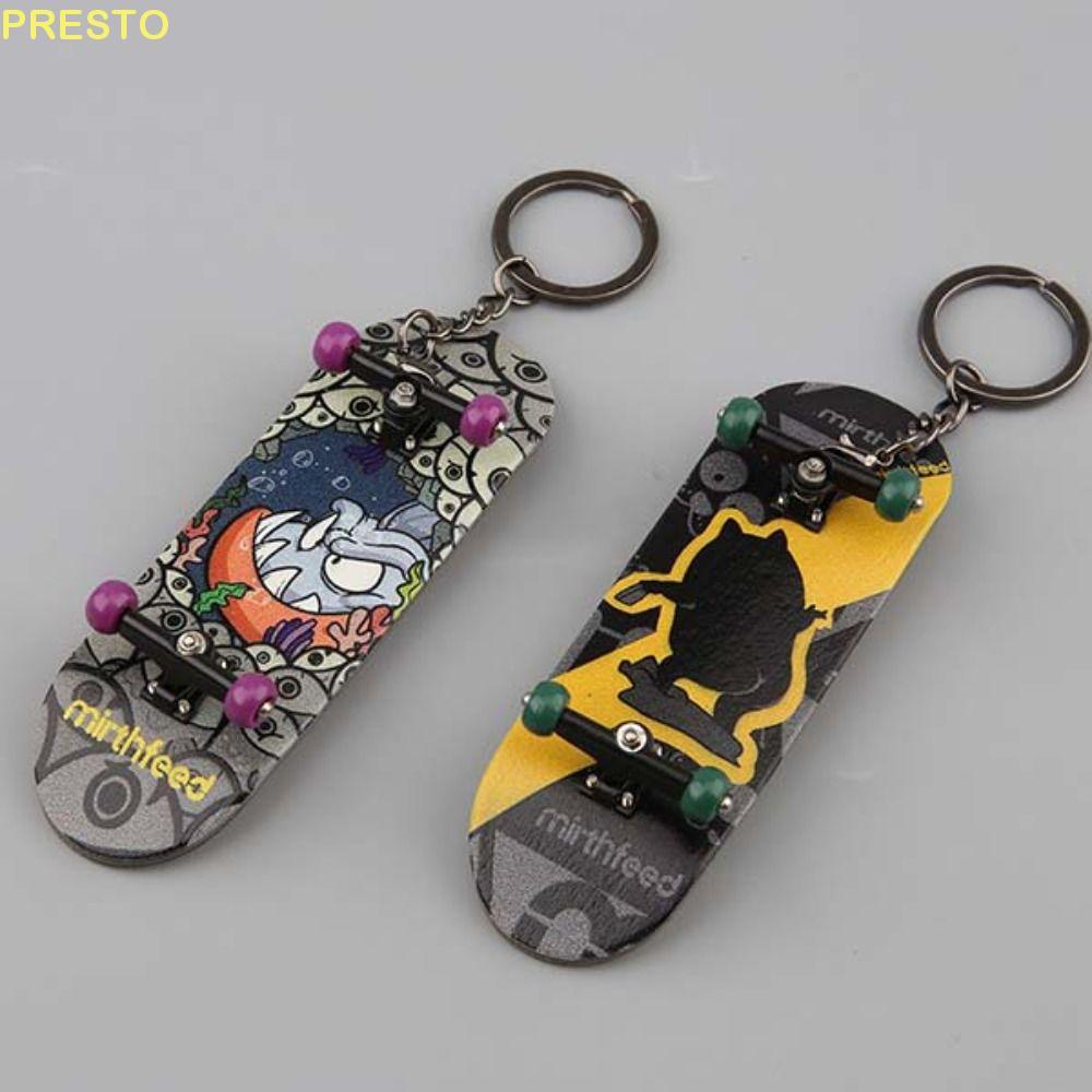 PRESTO DIY ไม้ Fingerboard จี้, Maple ไม้ Key Chain Finger Skate Board ...
