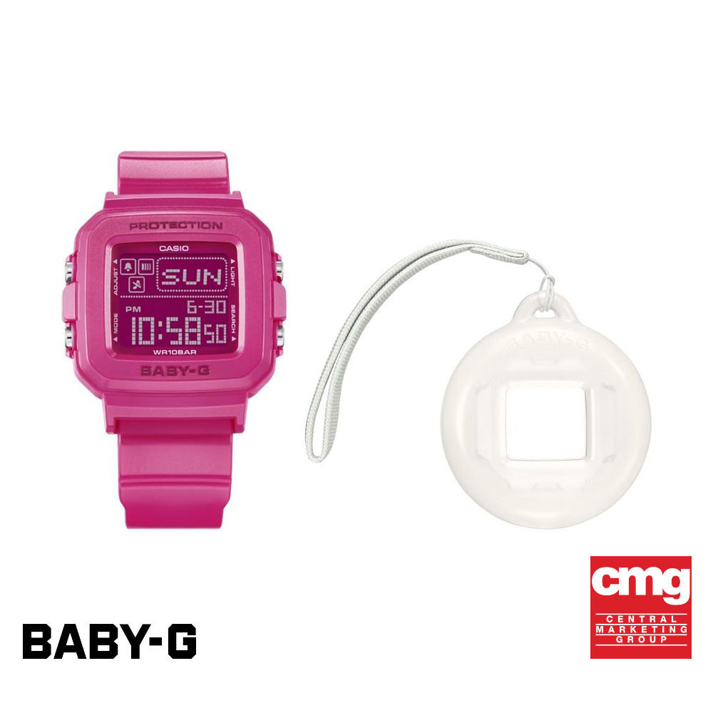 CASIO นาฬิกาข้อมือผู้หญิง BABY-G รุ่น BGD-10K-4DR สายเรซิ่น สีชมพู
