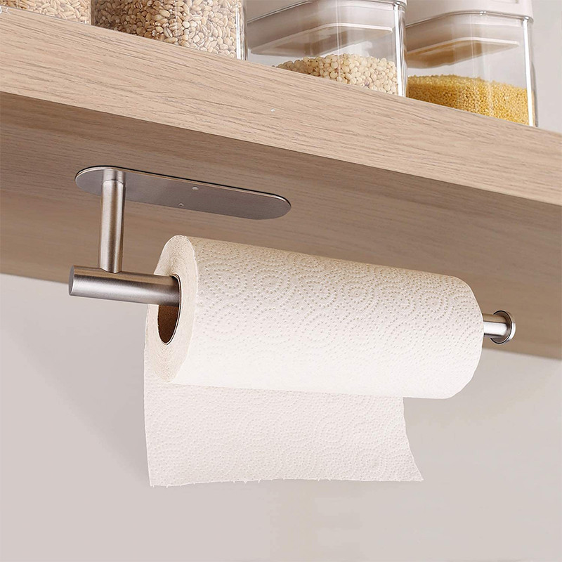 Louislifebliss Self Adhesive Tsue Holder Punch-free Roll Paper Holder ...