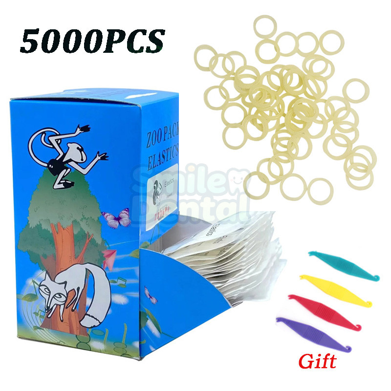 5000 ชิ้น / กล่อง ยางรัด ยางยืด ผูก 3.5 ออนซ์ Dental Elastics Rubber ...