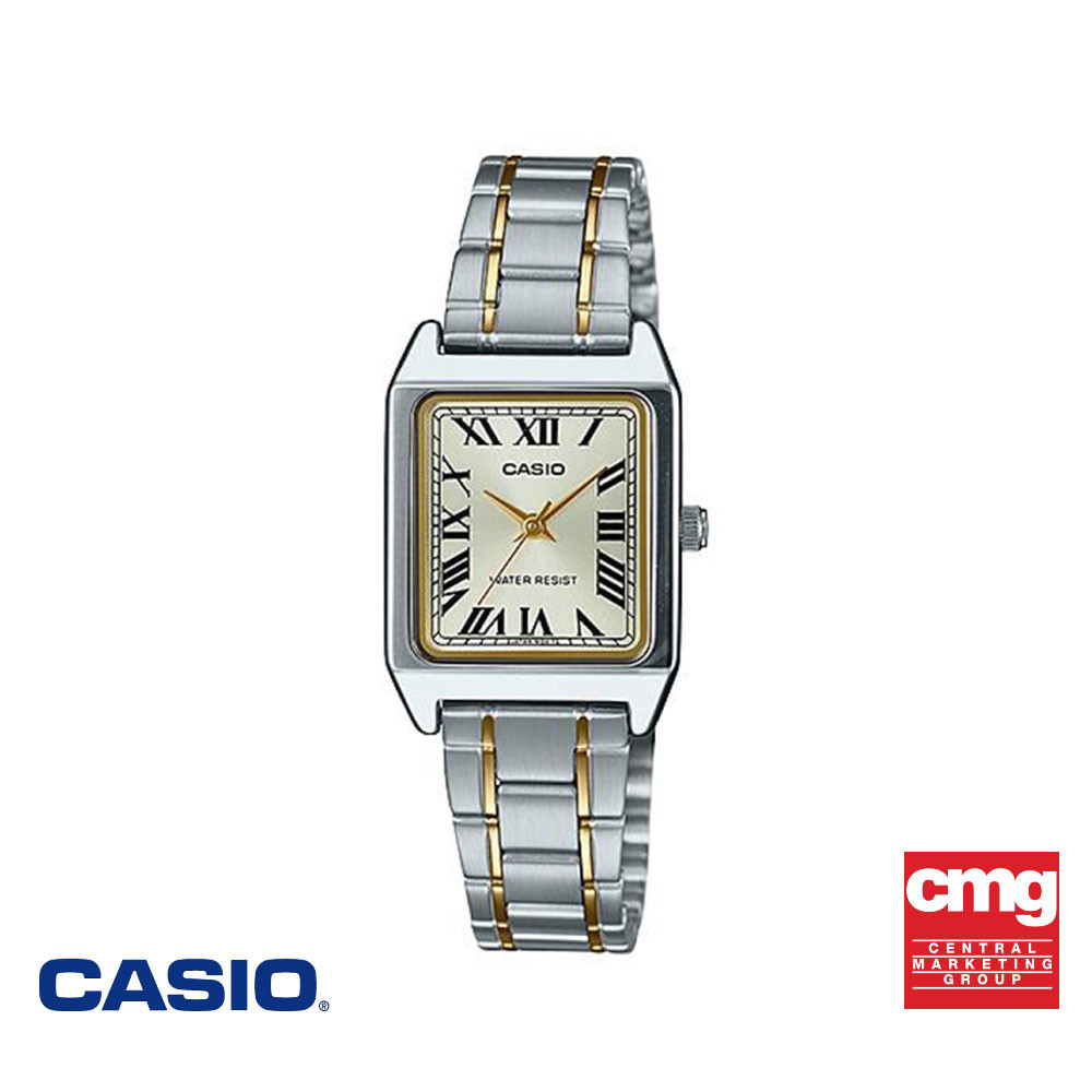 CASIO นาฬิกาข้อมือ CASIO รุ่น LTP-V007SG-9BUDF วัสดุสเตนเลสสตีล สีขาว