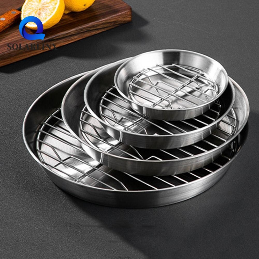 SOLARLINX ถาดอบทอดอากาศ, เกรดอาหาร 304 สแตนเลส Circular Drain Pan, ตา ...