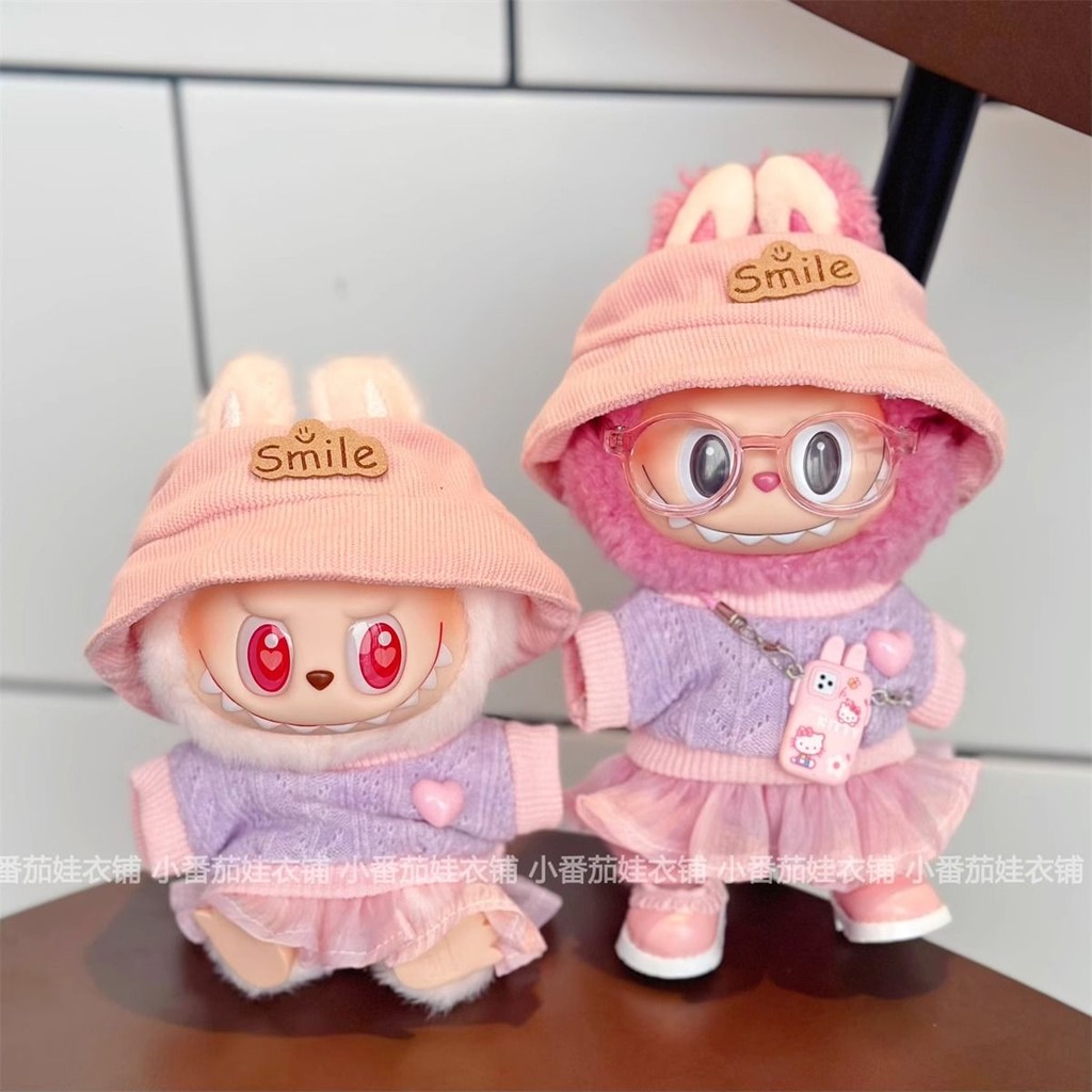 สินค้าใหม่ labu 12th Generation 17 ซม.labubu ตุ๊กตาไวนิล Macaron นั่ง ...
