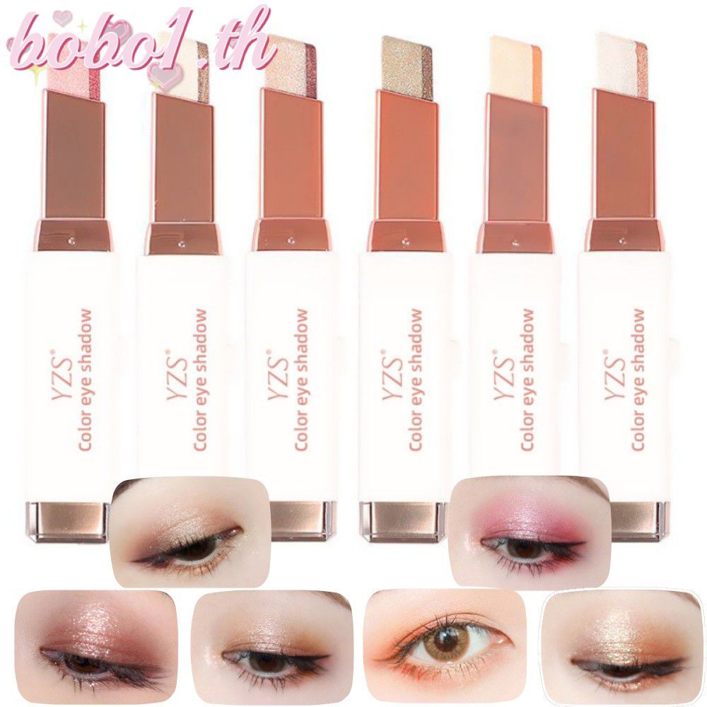 YZS 2 สีอายแชโดว์ Stick Pearlescent Gradient Dual-Color Eye Shadow กัน ...