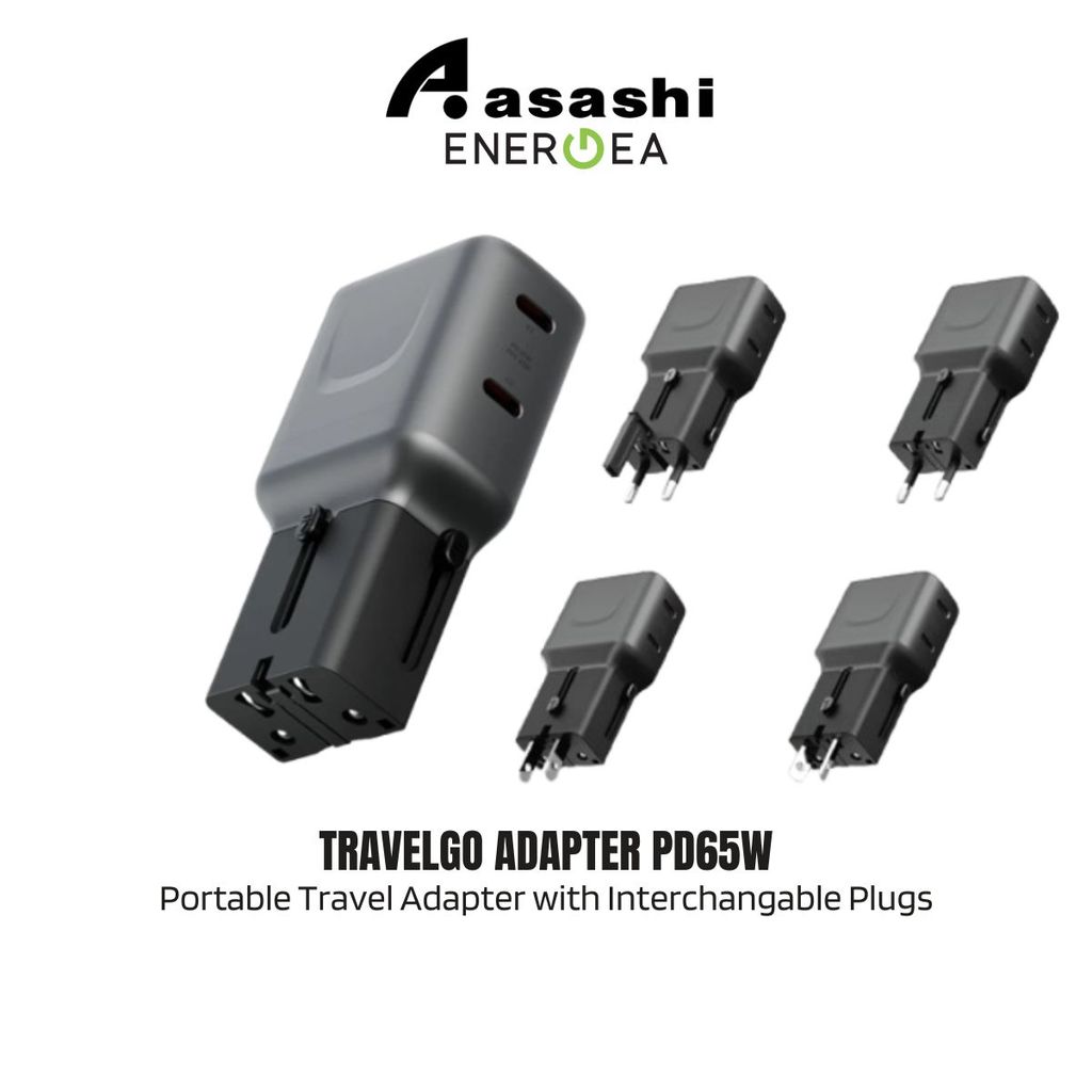 Energea TravelGo Adapter PD65W 2C 65W - 2C Ultra Portable Travel ...