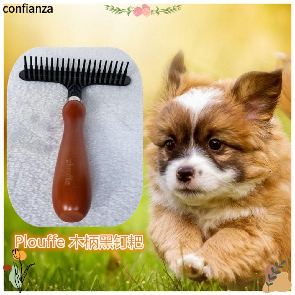 CONFIANZA คราดพรม, ไม้โลหะพรม Groomer Rake, HandHeld Shag Rug Rake Home ...