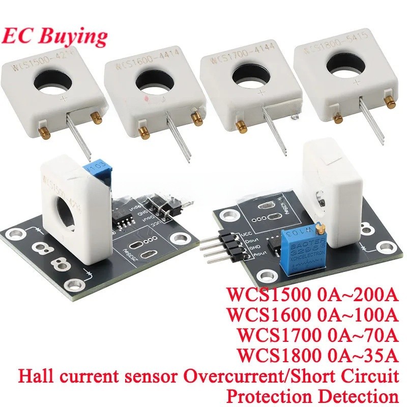 Hall Current Detection Sensor โมดูล WCS1500 WCS1600 WCS1700 WCS1800 ...