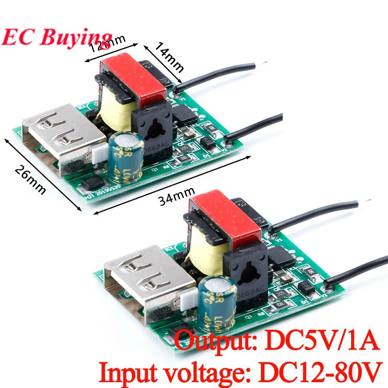 2 ชิ้น/1 PC USB Converter Stabilizer DC-DC Buck ขั้นตอนลงโมดูล 12V 24V ...