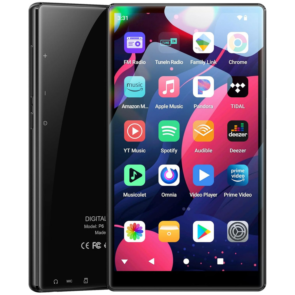 96GB (64GB+32GB) เครื่องเล่น Android 13 OS MP3 และ MP4 พร้อม Bluetooth ...