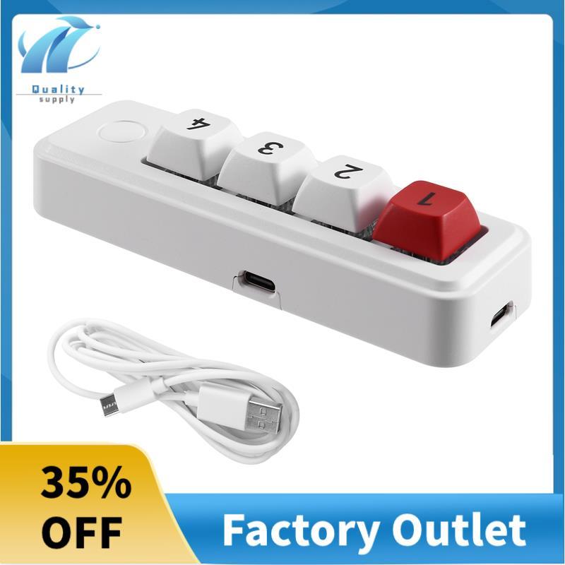 Macro-Programmable 4-Key Keyboard 4-Key Wired Hot-Swappable Keyboard ...