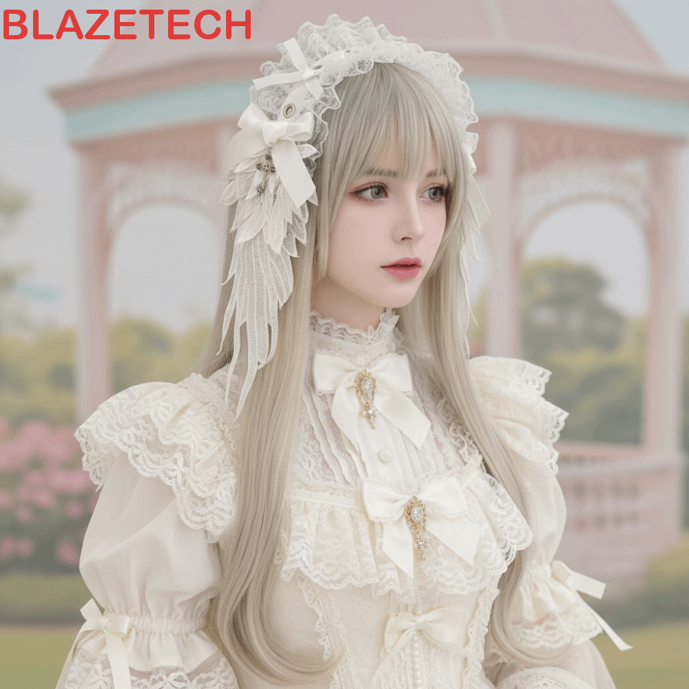 BLAZETECH ที่คาดผมลูกไม้ สีดำโบว์สำหรับคอสเพลย์สไตล์ Y2K และมินเนี่ยน ...