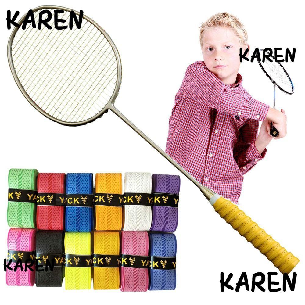 KARENGOODS ไม้แบดมินตัน Overgrips, Multi-Slip Tennis Racquet Sweatband ...