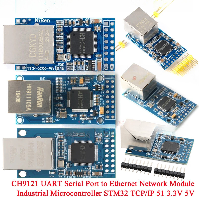 1-2 ชิ้น CH9121 Serial to Ethernet เครือข่ายชิปแปลงโมดูล RJ45 ...