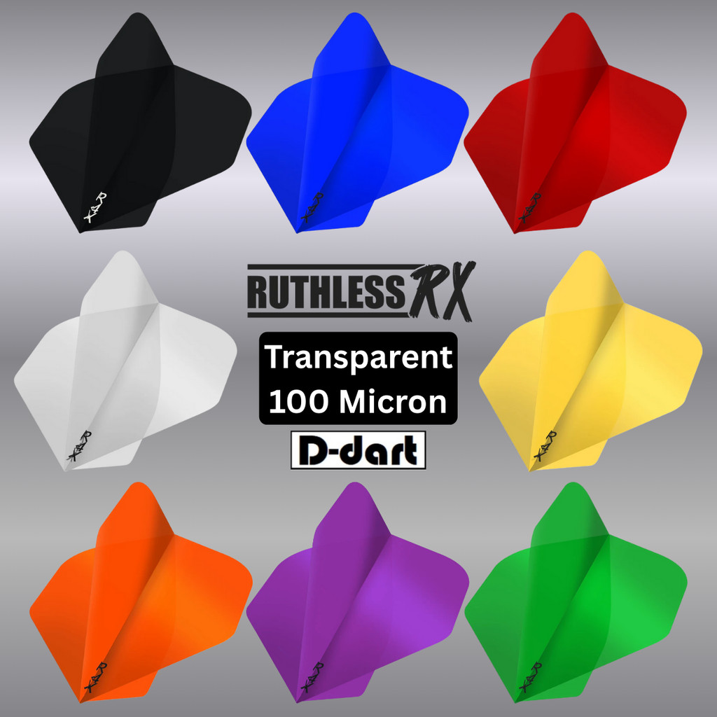 RUTHLESS R4X DART FLIGHT - มาตรฐาน 100 ไมครอนโปร่งใสลูกดอกเที่ยวบิน 3 ...