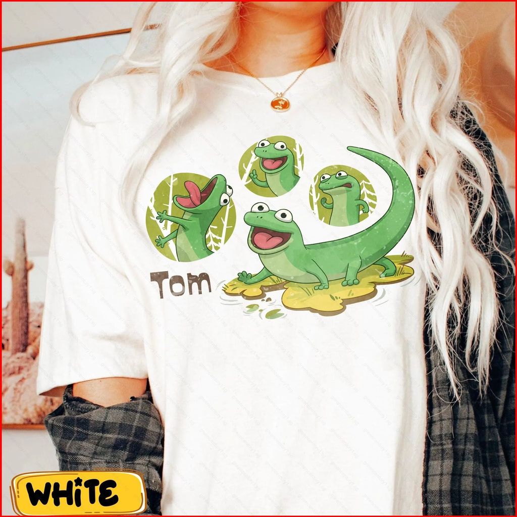 เสื้อยืดสัตว์ Tom the Lizard Retro ปี 2026 ชุดของขวัญสำหรับเด็ก ...