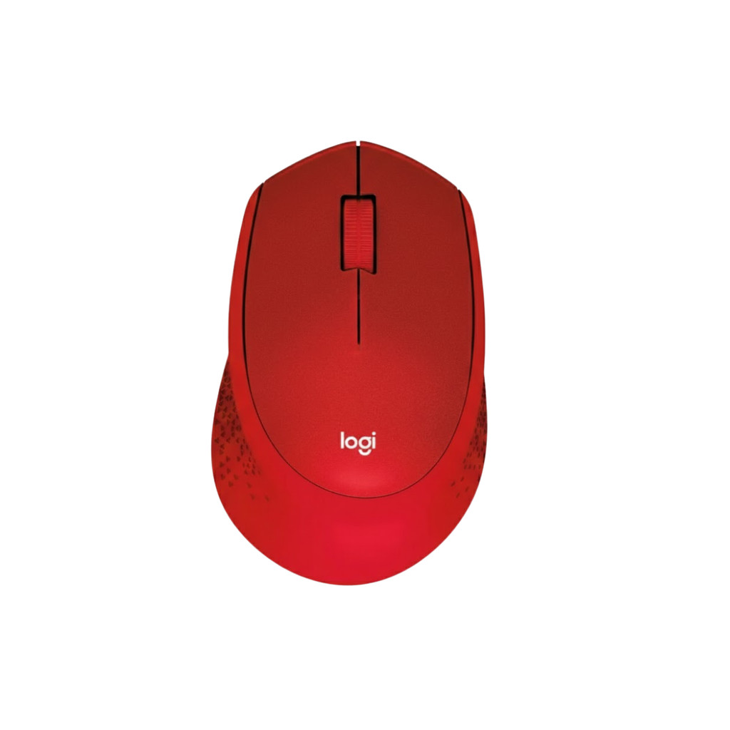MOUSE (เม้าส์ไร้สายไร้เสียงคลิก) LOGITECH M331 RED WIRELESS SILENT PLUS ...