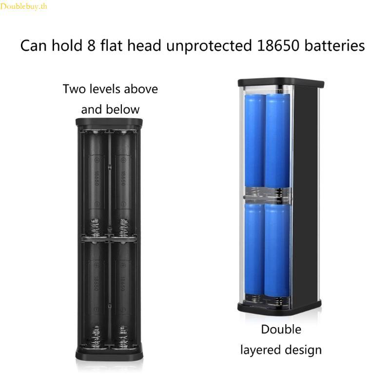 Doublebuy DIY 18650 Power Storage Box DIY Power Sources Box พร้อมไฟ LED ...
