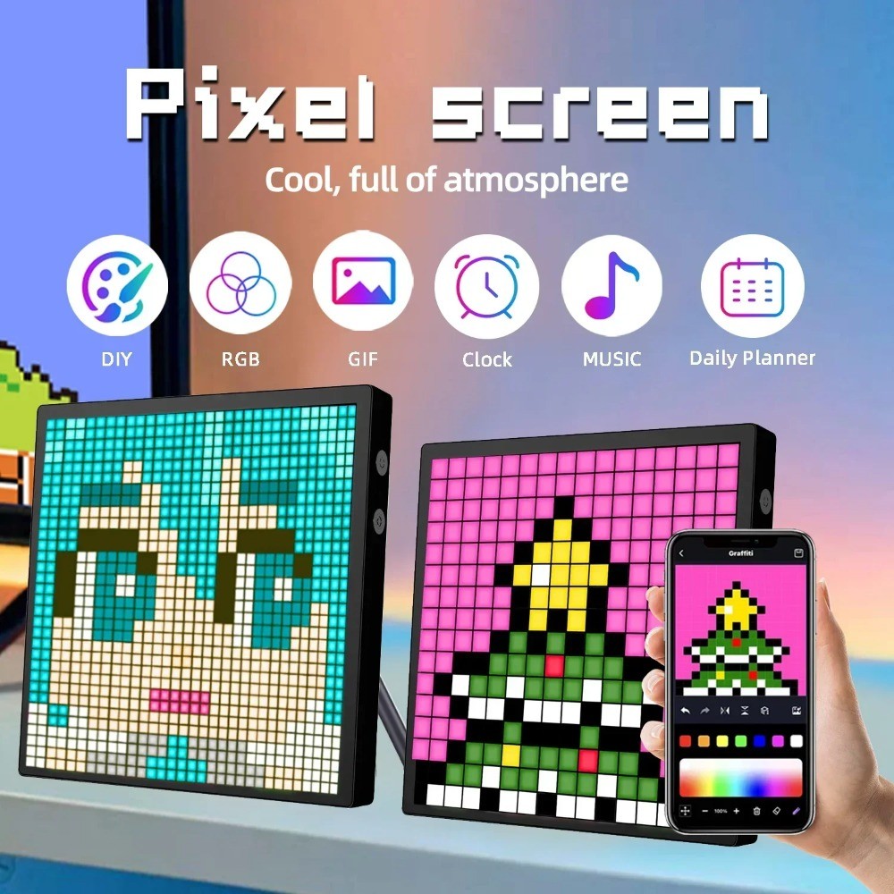 Creative LED Pixel Display 16x16 32x32 64x64 โปรแกรม Pixel Art Display ...