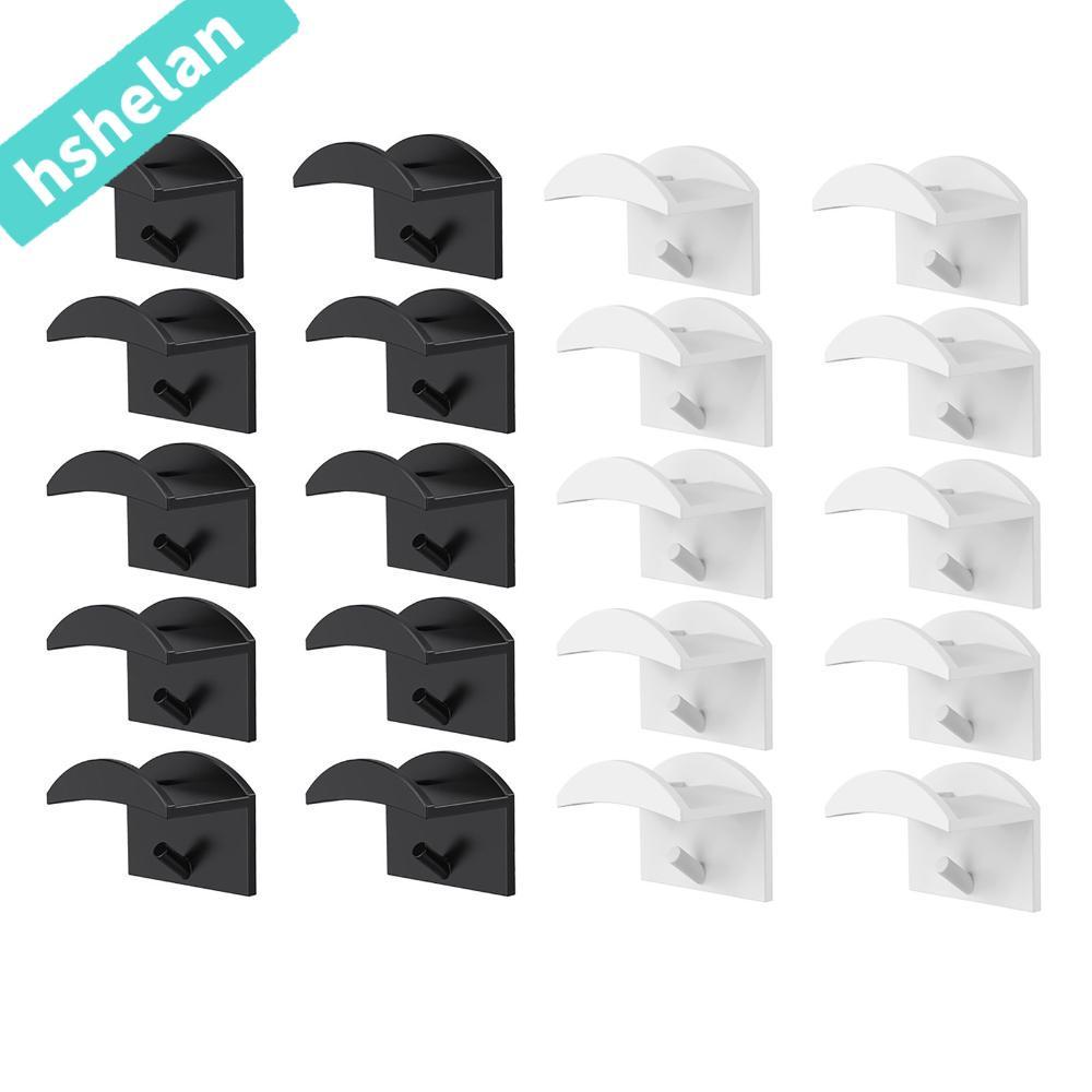HHSHELANF6 6 ชิ้นผู้ถือหมวก Sticky Rack Wall Storage ชั้นวางไม้แขวน ...