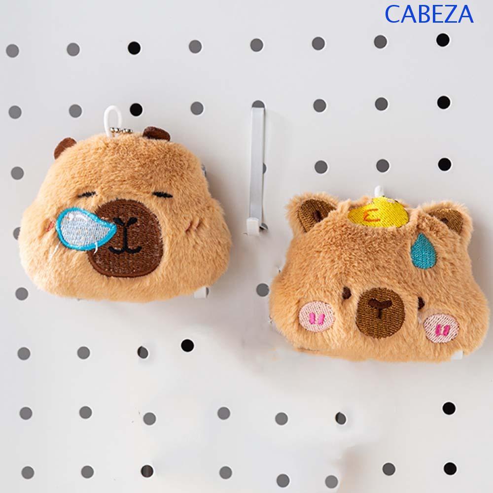 CABEZA Capybara ตุ๊กตาพวงกุญแจ, Squinting Blinking Capybara Key แหวน ...