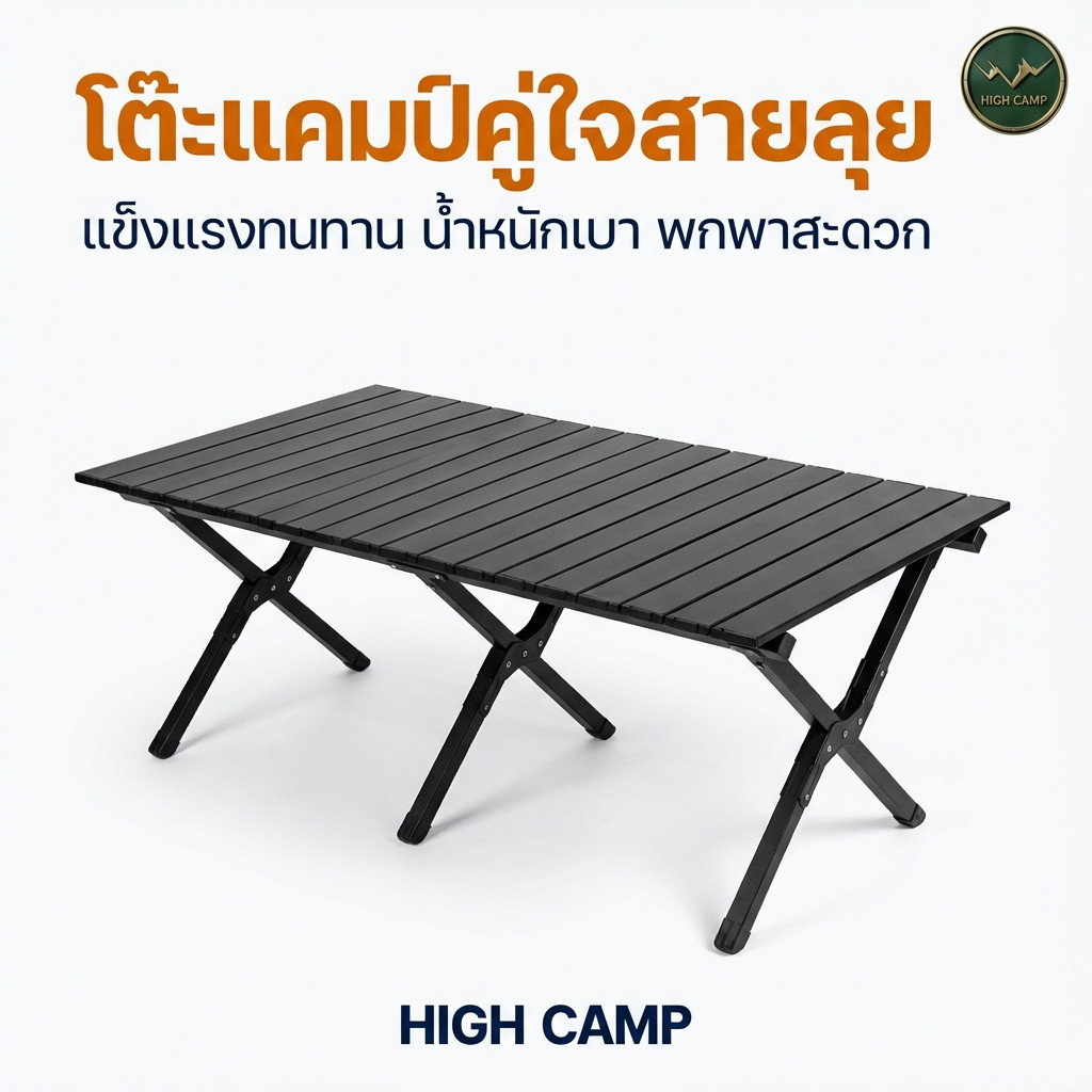 โต๊ะอลูมิเนียมแคมป์ปิ้ง โต๊ะสนาม พับเก็บง่าย คุณภาพสูง | Shopee Thailand