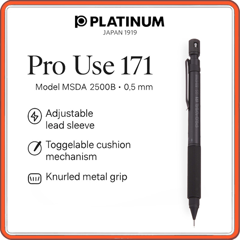 Platinum Pro Use 171 Mechanical Pencil 0.5 mm (MSDA 2500B) – Adjustable ...