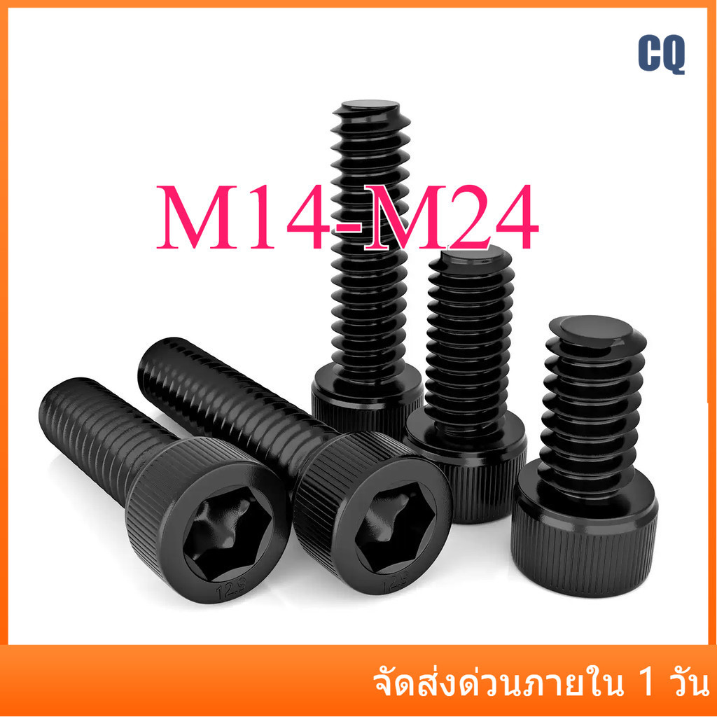 น็อต สกรู หัวจม/เกรด 12.9 สีดำ Hex Socket Head Cap Machine Screw M14 ...